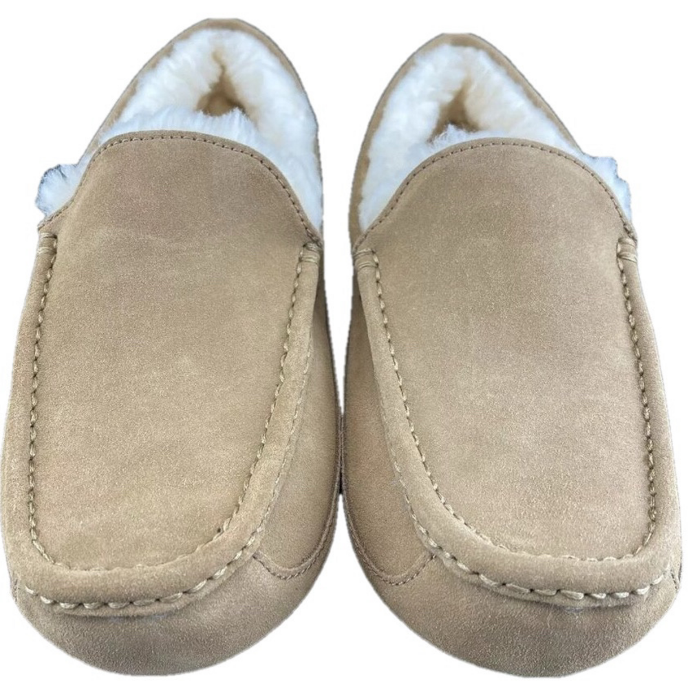 NEW UGG Mens Ascot Suede Closed Toe Slip on Slippers Chestnut Size 9